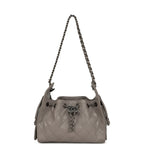 Mini 25 Hobo Bag Dark Grey Caviar Aged Ruthenium Hardware
