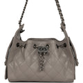 Mini 25 Hobo Bag Dark Grey Caviar Aged Ruthenium Hardware