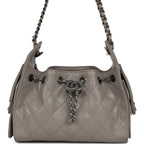 Mini 25 Hobo Bag Dark Grey Caviar Aged Ruthenium Hardware