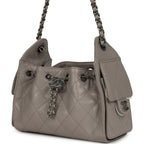 Mini 25 Hobo Bag Dark Grey Caviar Aged Ruthenium Hardware