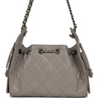 Mini 25 Hobo Bag Dark Grey Caviar Aged Ruthenium Hardware