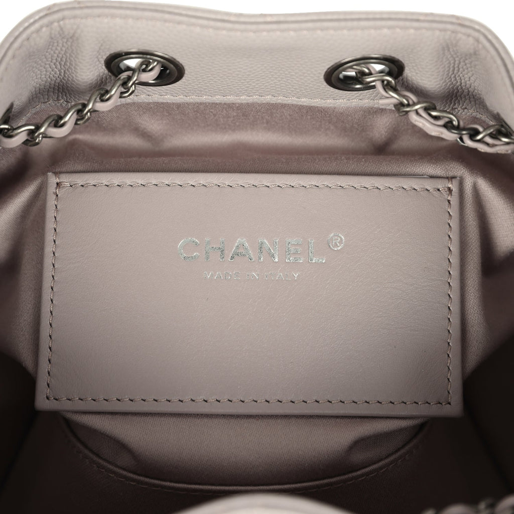 Mini 25 Hobo Bag Dark Grey Caviar Aged Ruthenium Hardware