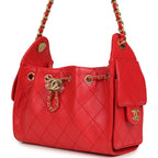 Mini 25 Hobo Bag Dark Red Caviar Antique Gold Hardware