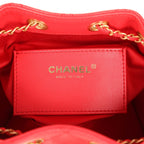 Mini 25 Hobo Bag Dark Red Caviar Antique Gold Hardware