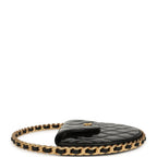 Hoop Bag Black Patent Leather Gold Hardware
