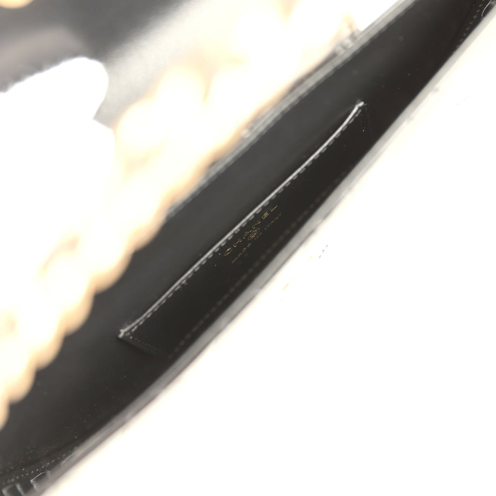 Hoop Bag Black Patent Leather Gold Hardware