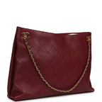 Large "Eyes on You" CC Shopping Bag Burgundy Lambskin Gold Hardware
