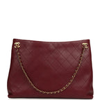 Large "Eyes on You" CC Shopping Bag Burgundy Lambskin Gold Hardware