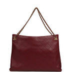 Large "Eyes on You" CC Shopping Bag Burgundy Lambskin Gold Hardware