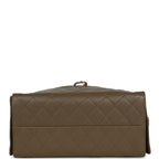 Medium 25 Hobo Bag Dark Khaki Caviar Antique Gold Hardware