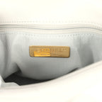 Medium 19 Flap Bag Grey Shiny Lambskin Mixed Metal Hardware