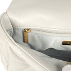 Medium 19 Flap Bag Grey Shiny Lambskin Mixed Metal Hardware