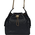 Medium 25 Hobo Bag Dark Navy Caviar Antique Gold Hardware