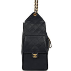 Medium 25 Hobo Bag Dark Navy Caviar Antique Gold Hardware