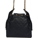 Medium 25 Hobo Bag Dark Navy Caviar Antique Gold Hardware