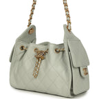 Mini 25 Hobo Bag Light Green Caviar Antique Gold Hardware