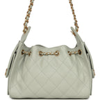 Mini 25 Hobo Bag Light Green Caviar Antique Gold Hardware