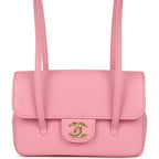 Mini Preppy Coco Clutch with Straps Pink Shiny Caviar Brushed Gold Hardware