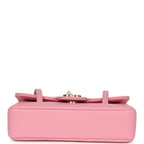 Mini Preppy Coco Clutch with Straps Pink Shiny Caviar Brushed Gold Hardware