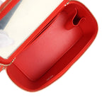 Small Classic Vanity Case Red Shiny Caviar Light Gold Hardware