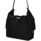 Medium 25 Hobo Bag Dark Denim Light Gold Hardware