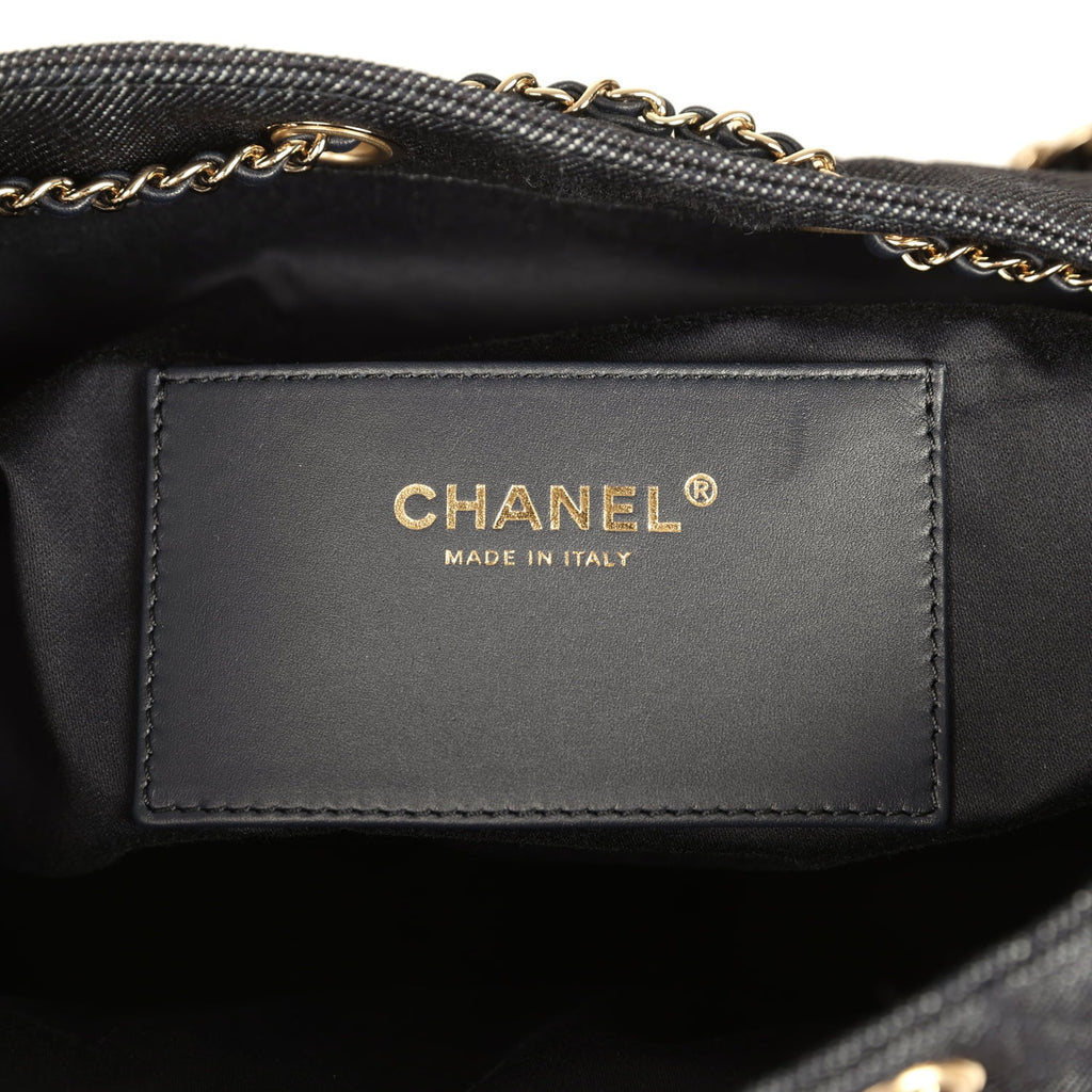 Medium 25 Hobo Bag Dark Denim Light Gold Hardware
