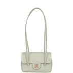 Mini Preppy Coco Clutch with Straps Light Green Shiny Caviar Brushed Gold Hardware