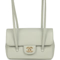 Mini Preppy Coco Clutch with Straps Light Green Shiny Caviar Brushed Gold Hardware