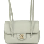Mini Preppy Coco Clutch with Straps Light Green Shiny Caviar Brushed Gold Hardware