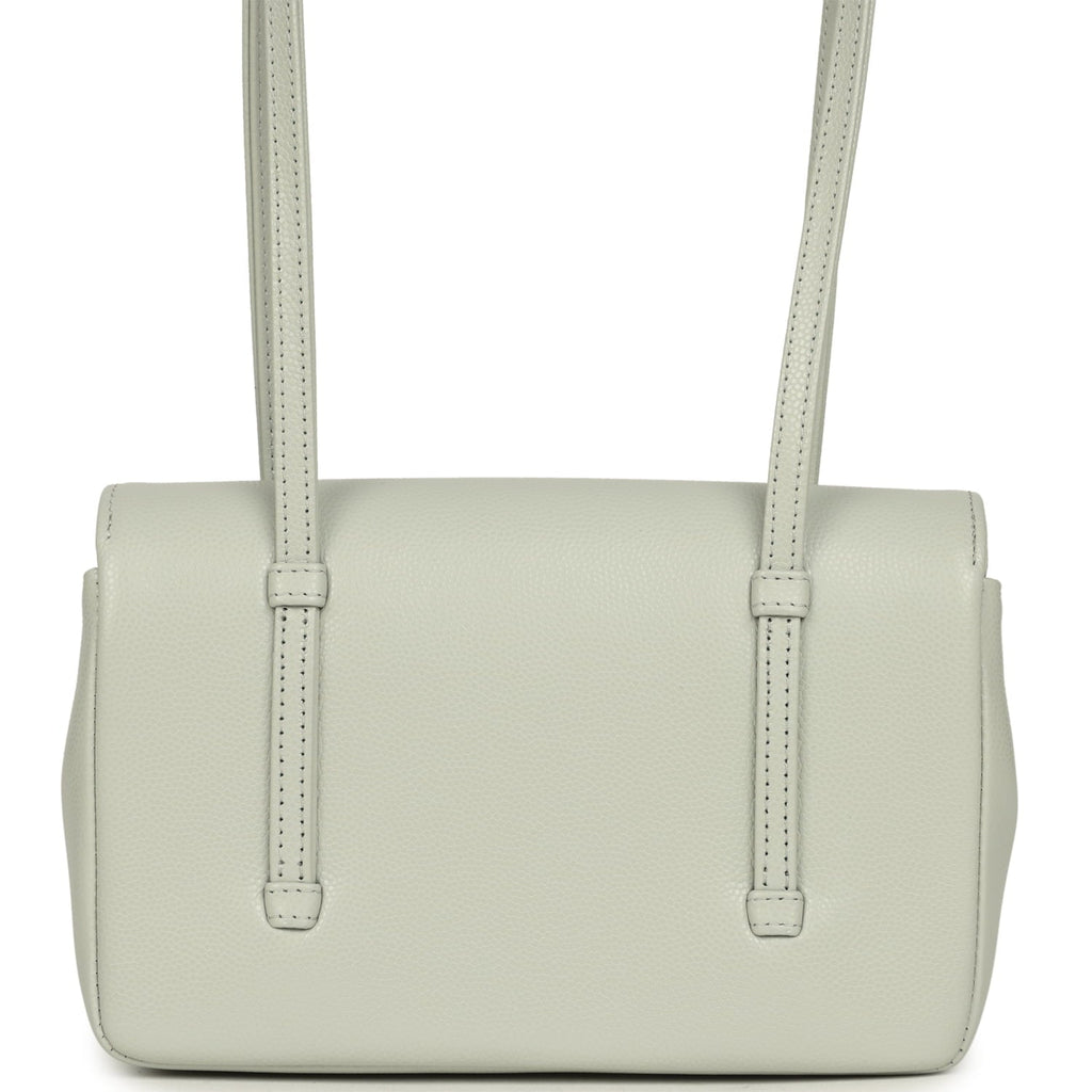 Mini Preppy Coco Clutch with Straps Light Green Shiny Caviar Brushed Gold Hardware