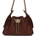 Mini 25 Hobo Bag Brown Caviar Antique Gold Hardware