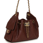 Mini 25 Hobo Bag Brown Caviar Antique Gold Hardware