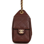 Mini 25 Hobo Bag Brown Caviar Antique Gold Hardware