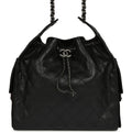 Medium 25 Hobo Bag Black Caviar Aged Ruthenium Hardware