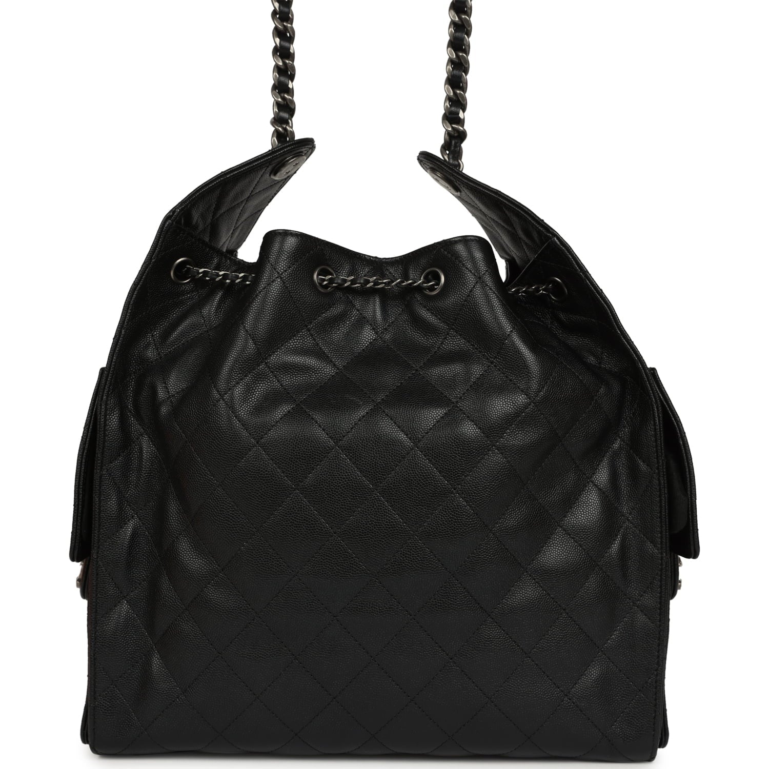 Medium 25 Hobo Bag Black Caviar Aged Ruthenium Hardware