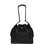 Medium 25 Hobo Bag Black Caviar Aged Ruthenium Hardware