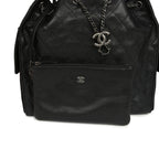 Medium 25 Hobo Bag Black Caviar Aged Ruthenium Hardware