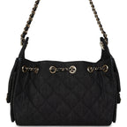 Mini 25 Hobo Bag Dark Blue Denim Light Gold Hardware