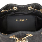 Mini 25 Hobo Bag Dark Blue Denim Light Gold Hardware