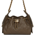 Mini 25 Hobo Bag Dark Khaki Caviar Antique Gold Hardware