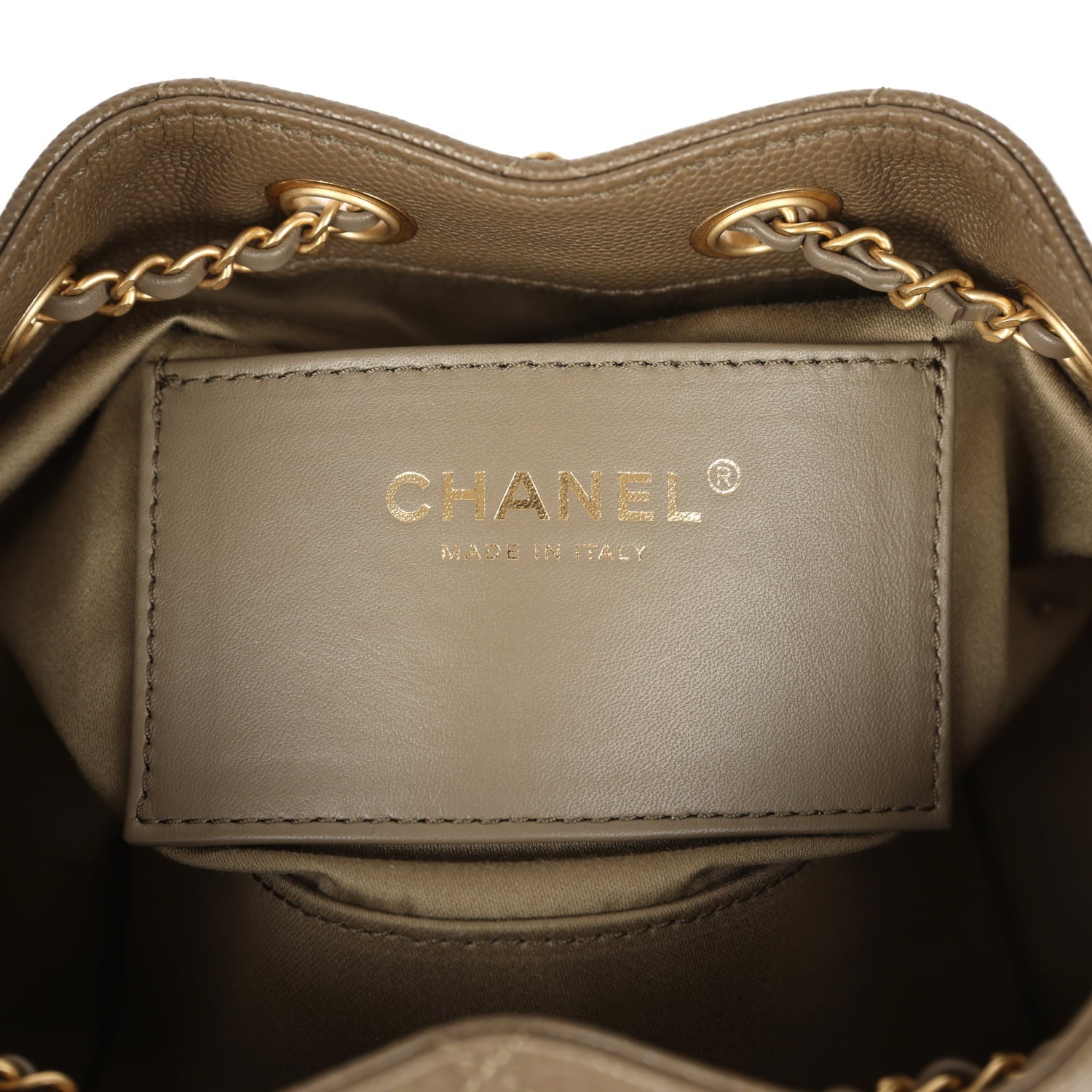 Mini 25 Hobo Bag Dark Khaki Caviar Antique Gold Hardware