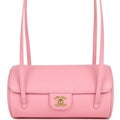 Preppy Coco Bowling Bag Pink Shiny Caviar Brushed Gold Hardware