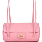 Preppy Coco Bowling Bag Pink Shiny Caviar Brushed Gold Hardware