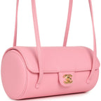 Preppy Coco Bowling Bag Pink Shiny Caviar Brushed Gold Hardware