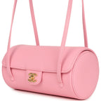 Preppy Coco Bowling Bag Pink Shiny Caviar Brushed Gold Hardware