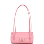 Preppy Coco Bowling Bag Pink Shiny Caviar Brushed Gold Hardware