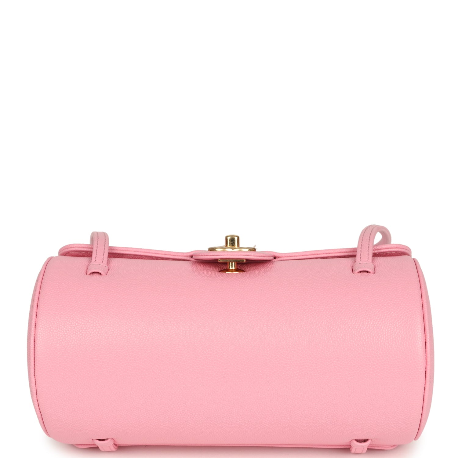 Preppy Coco Bowling Bag Pink Shiny Caviar Brushed Gold Hardware