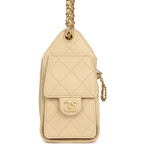 Mini 25 Hobo Bag Light Beige Caviar Antique Gold Hardware