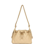 Mini 25 Hobo Bag Light Beige Caviar Antique Gold Hardware