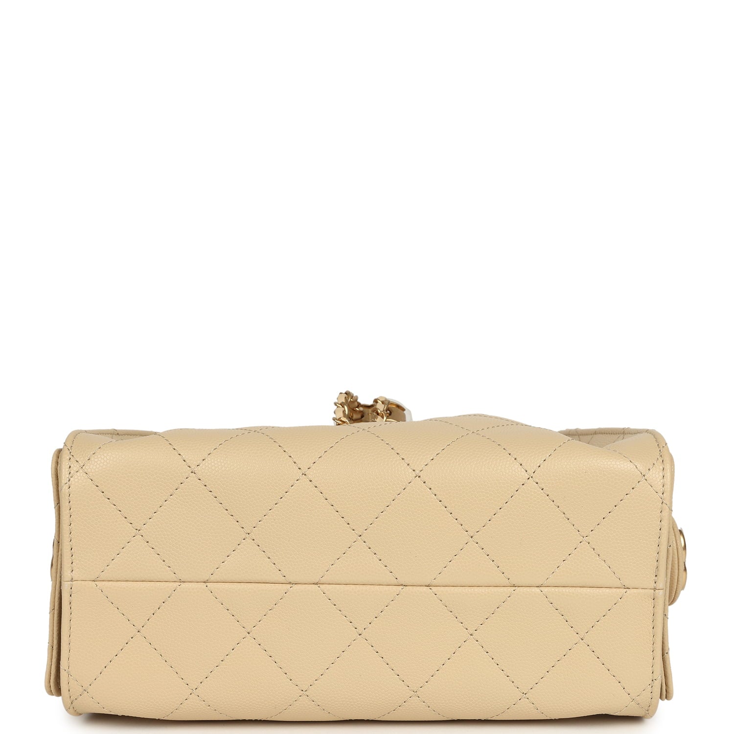 Mini 25 Hobo Bag Light Beige Caviar Antique Gold Hardware